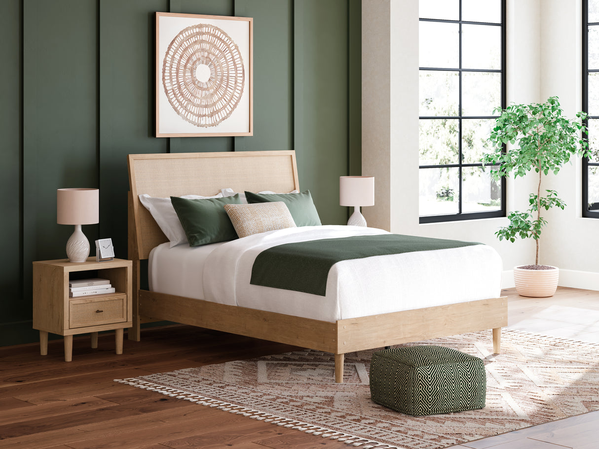 Cielden Queen Panel Bed with 2 Nightstands in Two-tone from Ashley - Luna Furniture