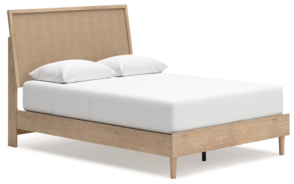 Cielden Queen Panel Bed with 2 Nightstands in Two-tone - PKG018918