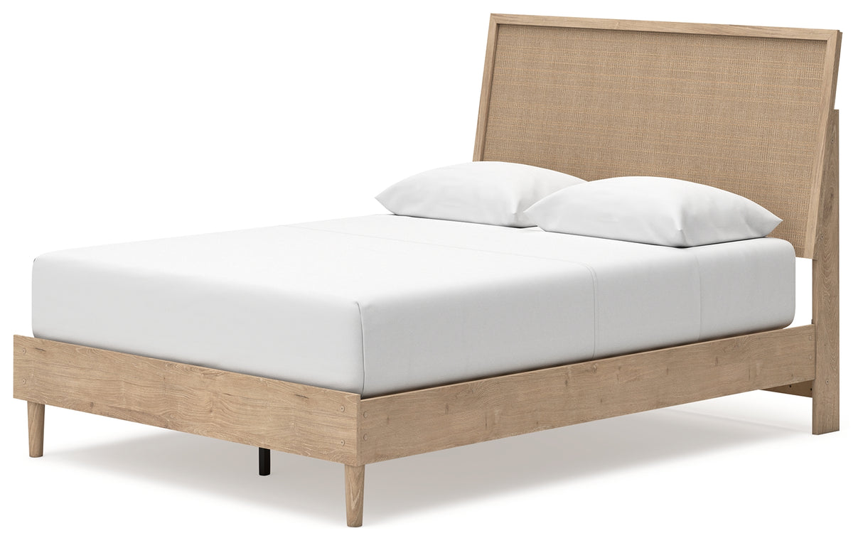 Cielden Queen Panel Bed with 2 Nightstands in Two-tone - PKG018918