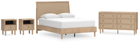 Cielden Queen Panel Bed with Dresser and 2 Nightstands in Two-tone - PKG018917