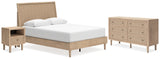 Cielden Queen Panel Bed with Dresser and Nightstand in Two-tone - PKG020446