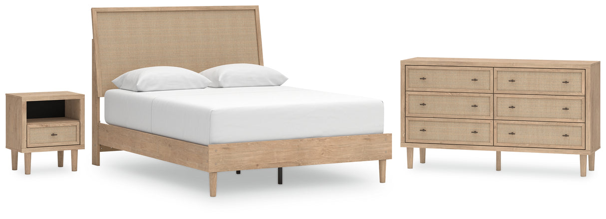 Cielden Queen Panel Bed with Dresser and Nightstand in Two-tone from Ashley - Luna Furniture