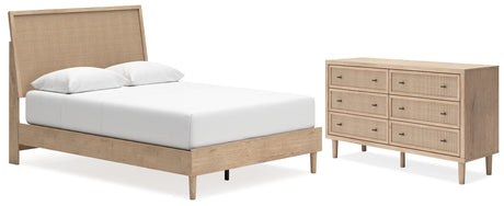 Cielden Queen Panel Bed with Dresser in Two-tone from Ashley - Luna Furniture