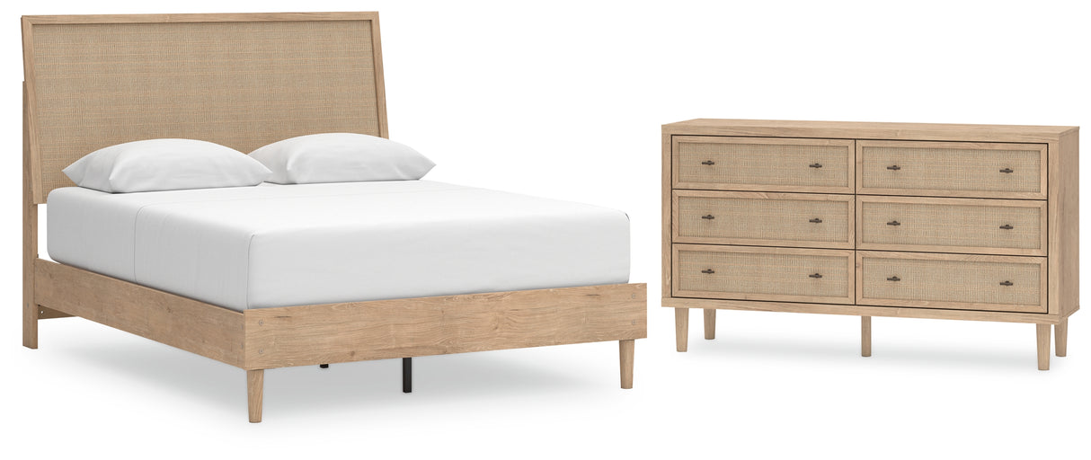 Cielden Queen Panel Bed with Dresser in Two-tone from Ashley - Luna Furniture