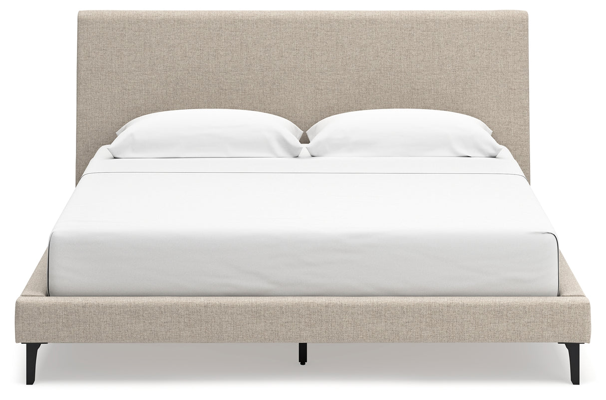 Cielden Soft Gray King Upholstered Bed with Roll Slats from Ashley - Luna Furniture