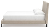 Cielden Soft Gray King Upholstered Bed with Roll Slats from Ashley - Luna Furniture