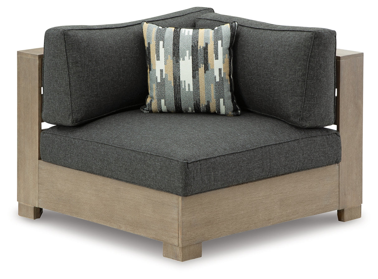 Citrine Park 4-Piece Outdoor Sectional with Ottoman in Brown from Ashley - Luna Furniture