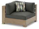 Citrine Park 4-Piece Outdoor Sectional with Ottoman in Brown from Ashley - Luna Furniture