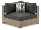 Citrine Park 5-Piece Outdoor Sectional with Ottoman in Brown from Ashley - Luna Furniture