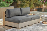 Citrine Park 5-Piece Outdoor Sectional with Ottoman in Brown from Ashley - Luna Furniture