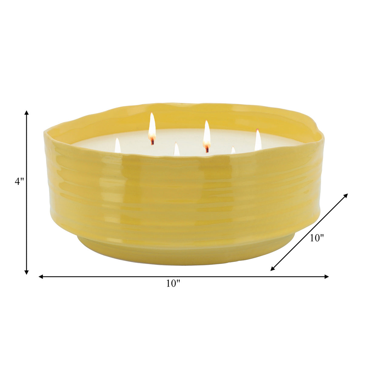 Citronella Candle / Planter 10" Yellow 67oz from Sagebrook Home - Luna Furniture