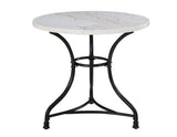 Claire 34 inch Round White Marble Top Bistro Table from Steve Silver - Luna Furniture