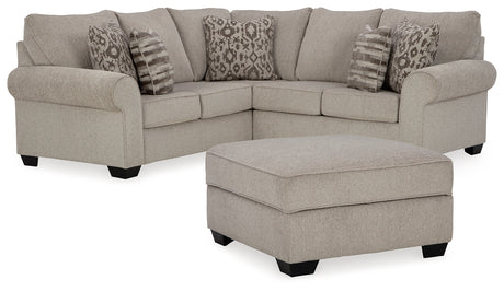 Claireah 2-Piece Sectional with Ottoman in Umber - PKG015819