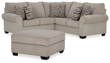 Claireah 2-Piece Sectional with Ottoman in Umber - PKG015820