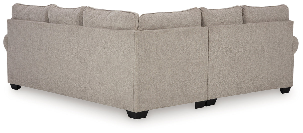 Claireah 2-Piece Sectional with Ottoman in Umber - PKG015820