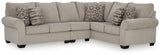 Claireah 3-Piece Sectional with Ottoman in Umber - PKG015822