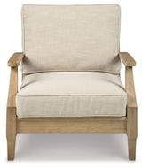 Clare View Outdoor Sofa with 2 Lounge Chairs in Beige from Ashley - Luna Furniture