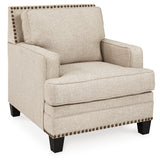 Claredon Chair and Ottoman in Linen from Ashley - Luna Furniture