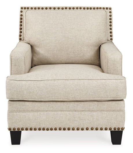 Claredon Chair and Ottoman in Linen from Ashley - Luna Furniture