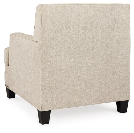 Claredon Chair and Ottoman in Linen from Ashley - Luna Furniture