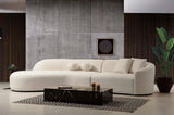 Cloe Ivory Boucle LAF Curved Sectional -  Nova Furniture - Luna Furniture