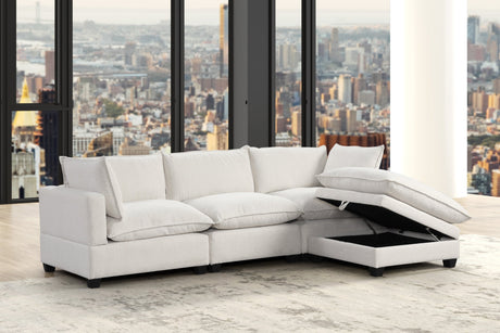 Cloud Cream 4-Piece Modular Sectional from Happy Homes - Luna Furniture