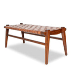 Cody Tan Leather Bench - AFC00048 - 