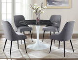 Colfax 5-Piece White Marble Dining Set(Table & 4 Chairs) from Steve Silver - Luna Furniture