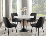 Colfax 5-Piece White Marble Top Table Dining Set from Steve Silver - Luna Furniture