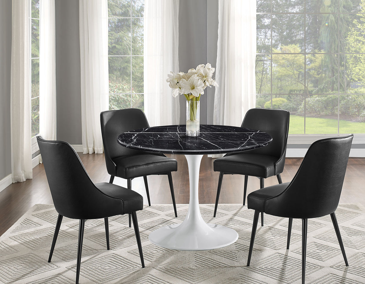 Colfax, Black Leatherette Side Chair, Set of 2 from Steve Silver - Luna Furniture