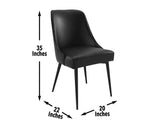 Colfax, Black Leatherette Side Chair, Set of 2 from Steve Silver - Luna Furniture