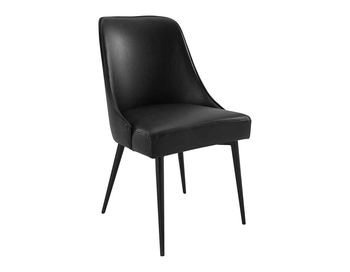 Colfax, Black Leatherette Side Chair, Set of 2 from Steve Silver - Luna Furniture