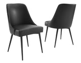 Colfax, Black Leatherette Side Chair, Set of 2 from Steve Silver - Luna Furniture