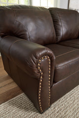 Colleton Sofa and Loveseat in Dark Brown - PKG015826