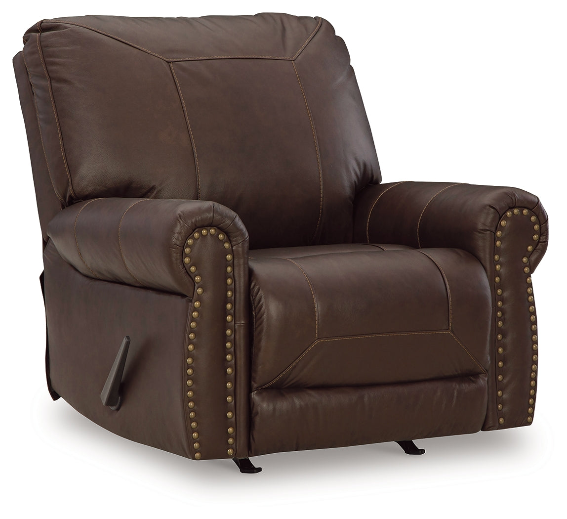 Colleton Sofa, Loveseat and Recliner in Dark Brown - PKG015827