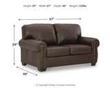 Colleton Sofa, Loveseat and Recliner in Dark Brown - PKG015827