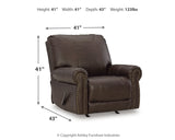 Colleton Sofa, Loveseat and Recliner in Dark Brown - PKG015827