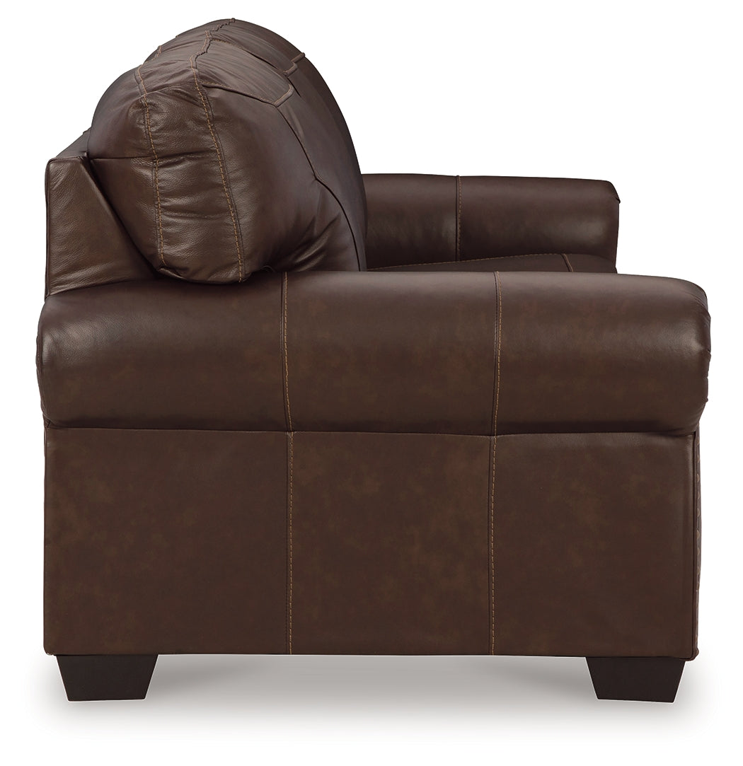 Colleton Sofa, Loveseat and Recliner in Dark Brown - PKG015827