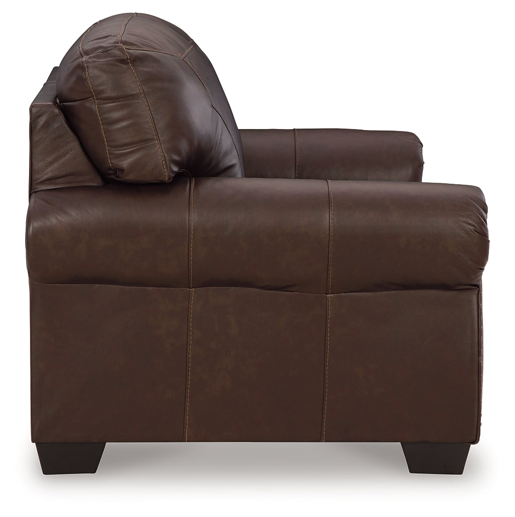 Colleton Sofa, Loveseat and Recliner in Dark Brown - PKG015827