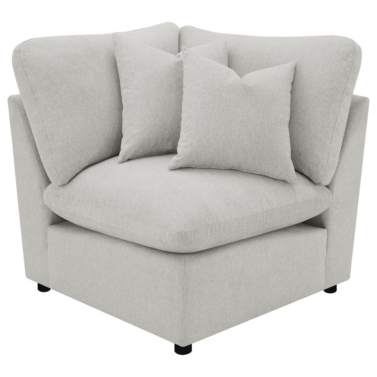 Collins Upholstered Corner Chair Grey - 609560CRN