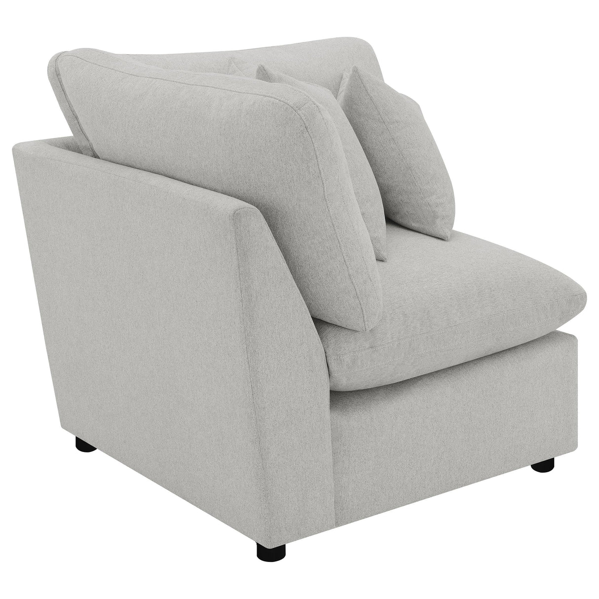 Collins Upholstered Corner Chair Grey - 609560CRN