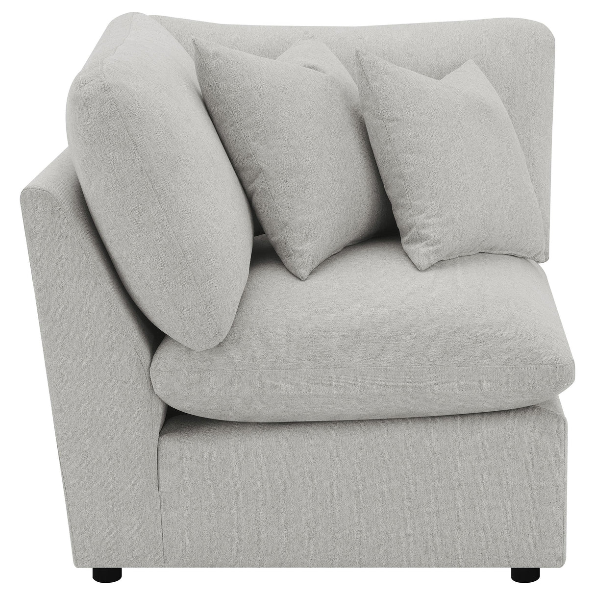 Collins Upholstered Corner Chair Grey - 609560CRN