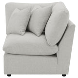 Collins Upholstered Corner Chair Grey - 609560CRN