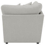 Collins Upholstered Corner Chair Grey - 609560CRN