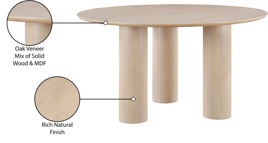 Colosseum Dining Table Natural from Meridian - Luna Furniture