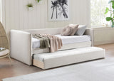 Colton Linen Textured Fabric Twin Daybed Cream from Meridian - Luna Furniture