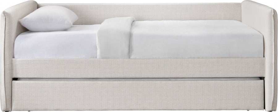 Colton Linen Textured Fabric Twin Daybed Cream from Meridian - Luna Furniture