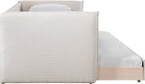 Colton Linen Textured Fabric Twin Daybed Cream from Meridian - Luna Furniture