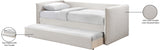 Colton Linen Textured Fabric Twin Daybed Cream from Meridian - Luna Furniture