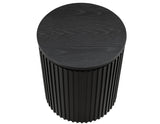 Colvin 18″ Round End Table, Black Finish from Steve Silver - Luna Furniture